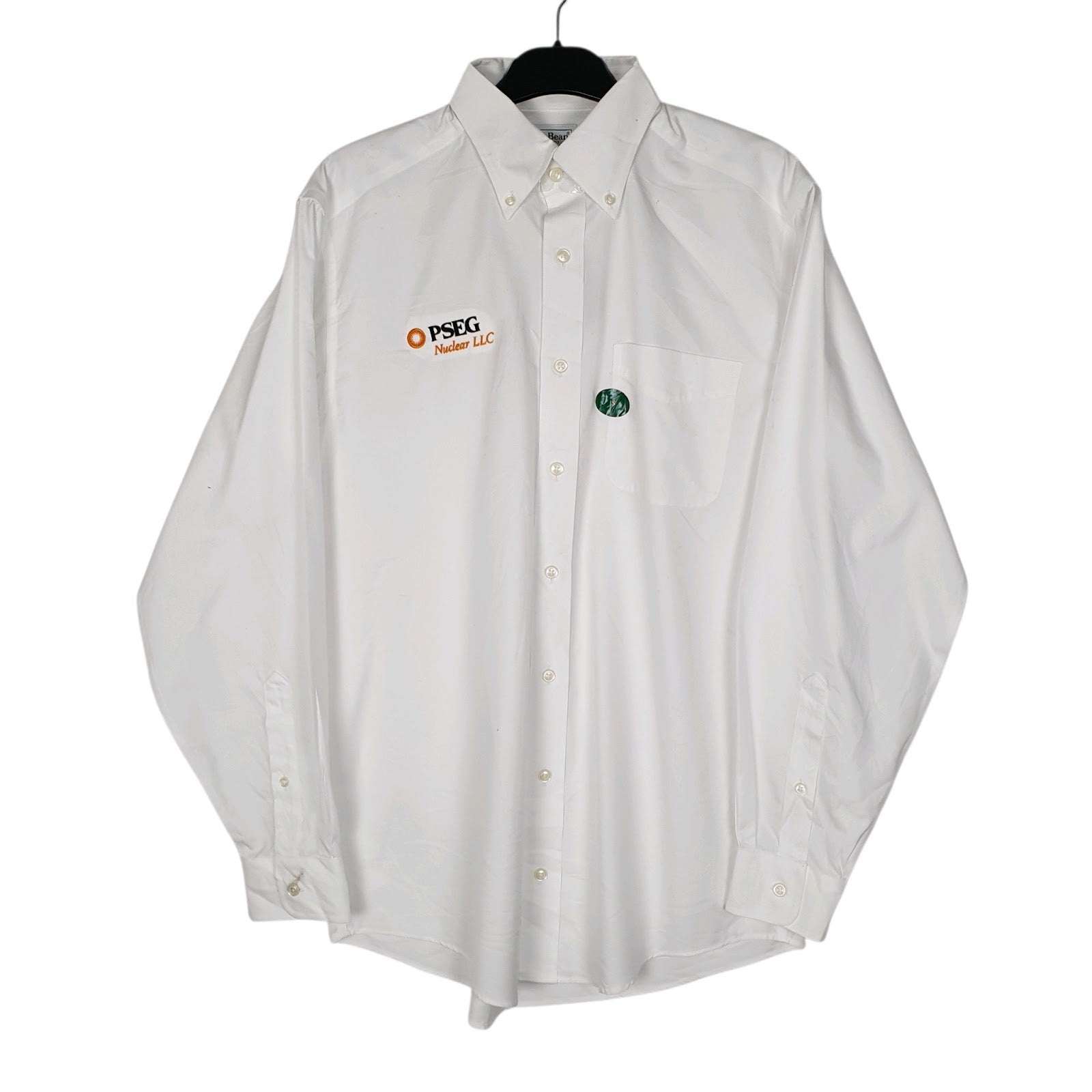 Mens White L.L.Bean  Long Sleeve Shirt