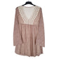 Womens Pink Miss me  Long Sleeve Dress