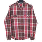 Mens Brown Bear Flannel Long Sleeve Shirt