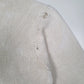 Mens White Polo Ralph Lauren Distressed Chunky Knit Crewneck Jumper