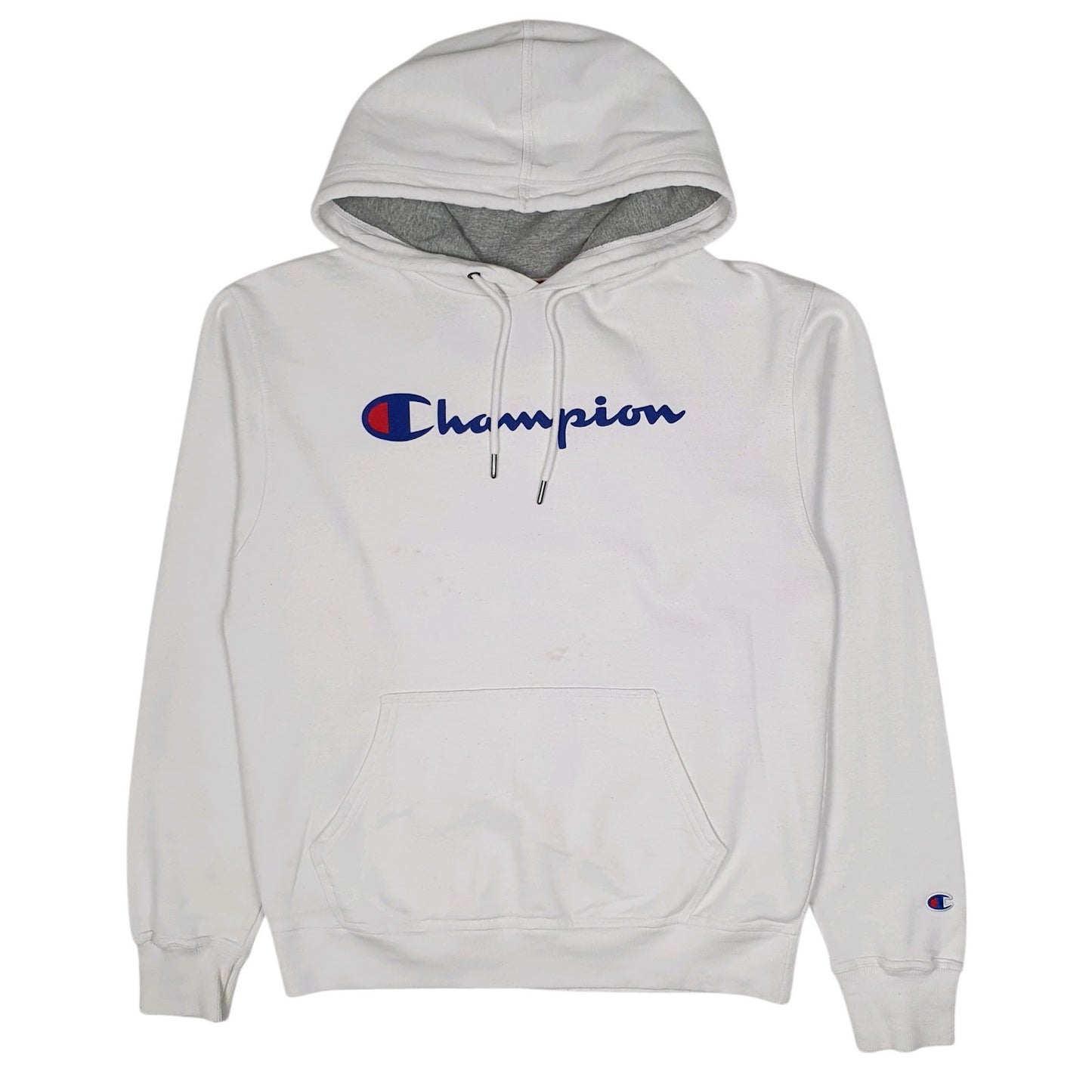 Mens White Champion  Hoodie Jumper
