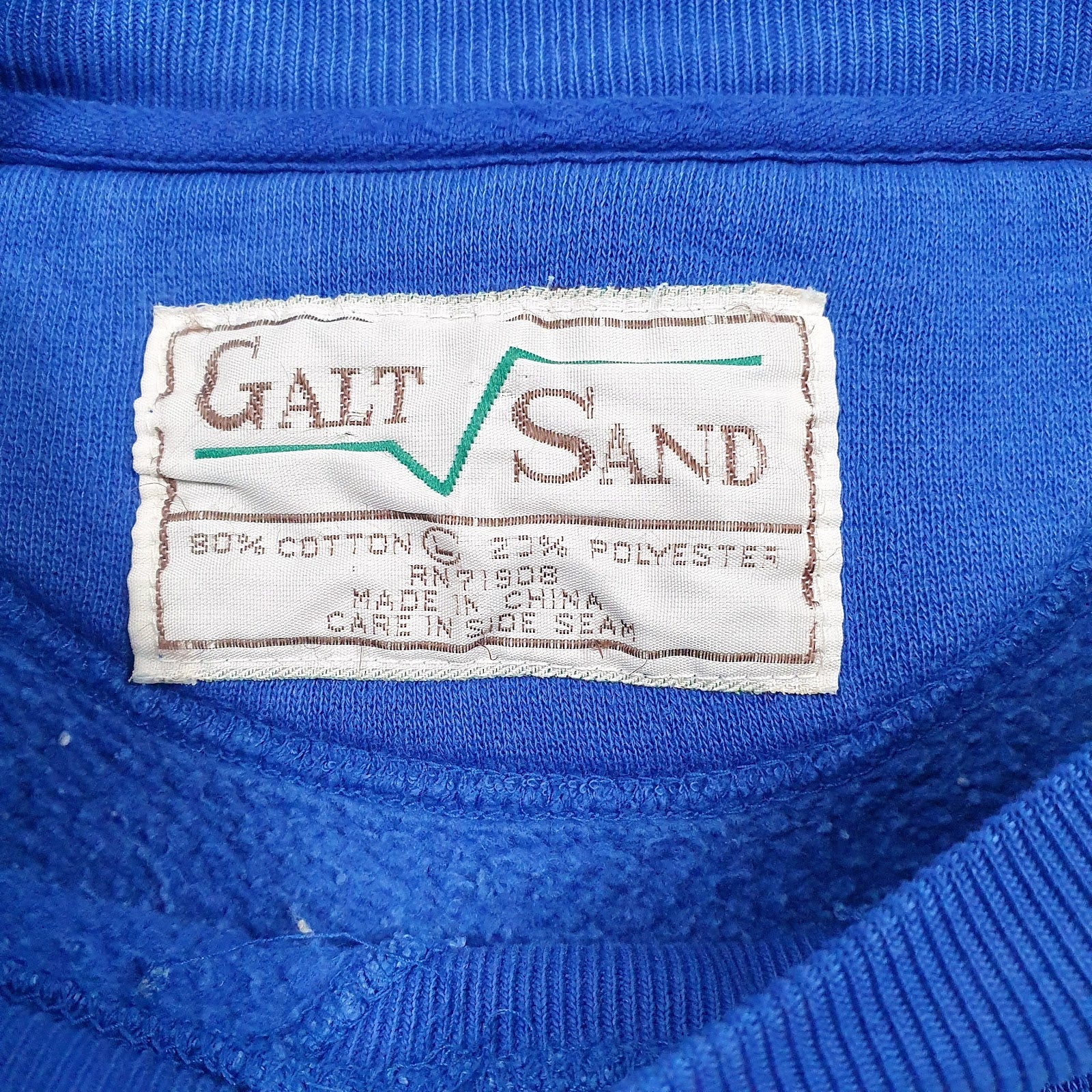 Mens Blue Galt Sand Vintage Edinburgh Royal Society Of Golf Crewneck Jumper