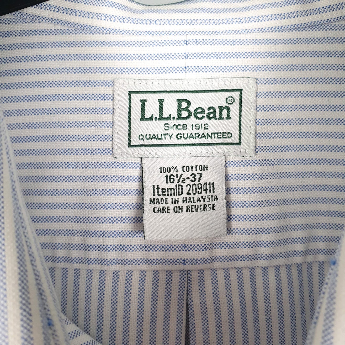 Mens Blue L.L.Bean   Shirt