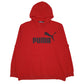 Mens Red Puma Spellout Hoodie Jumper