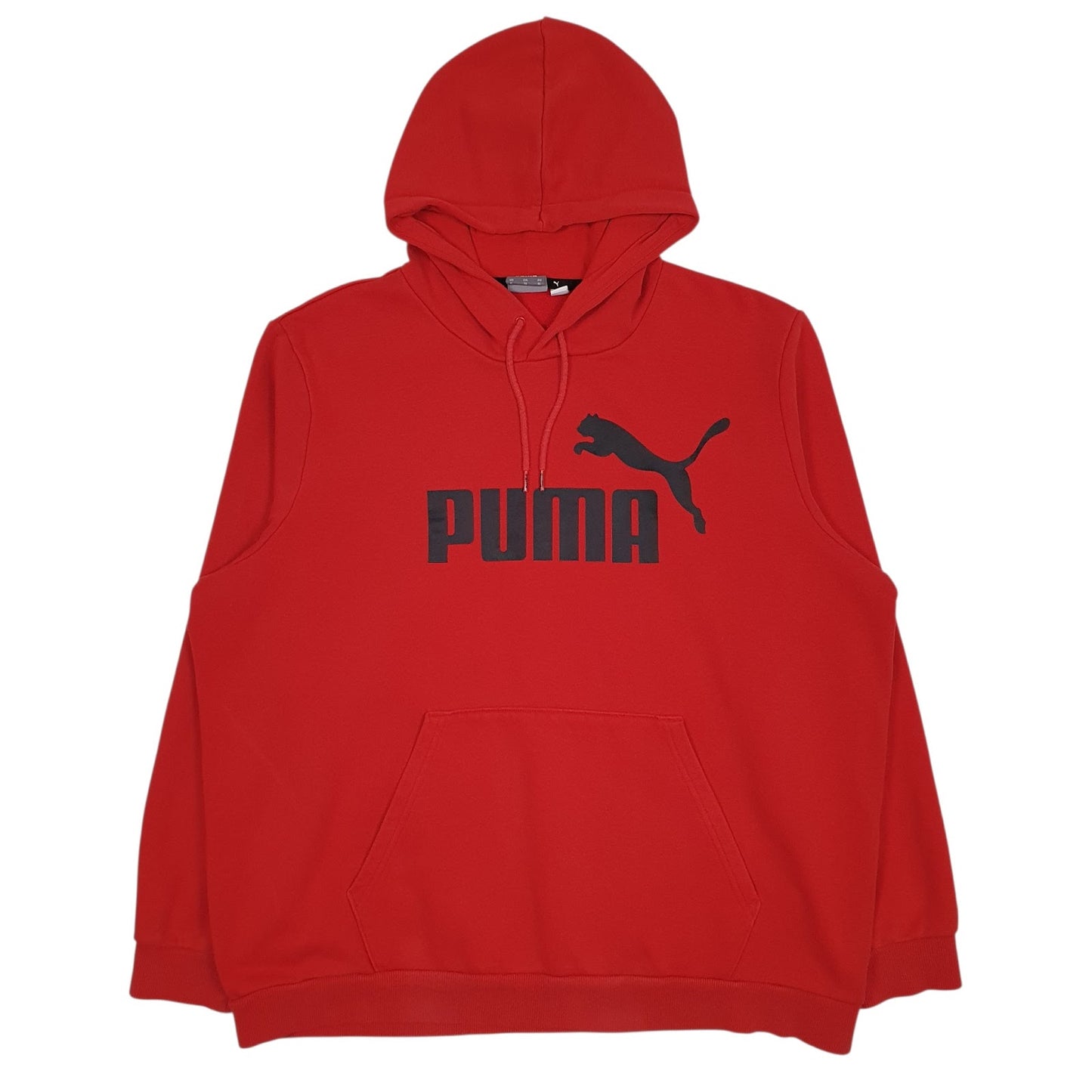 Mens Red Puma Spellout Hoodie Jumper
