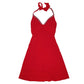 Womens Red Sasch Evening Party Sleeveless Dress