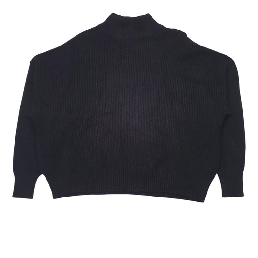 Womens Black Pizza Italia  Quarter Zip Jumper