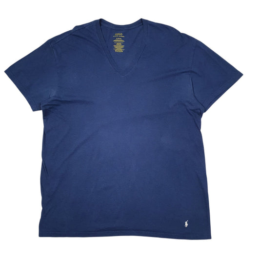 Mens Navy Polo Ralph Lauren V Neck Short Sleeve T Shirt