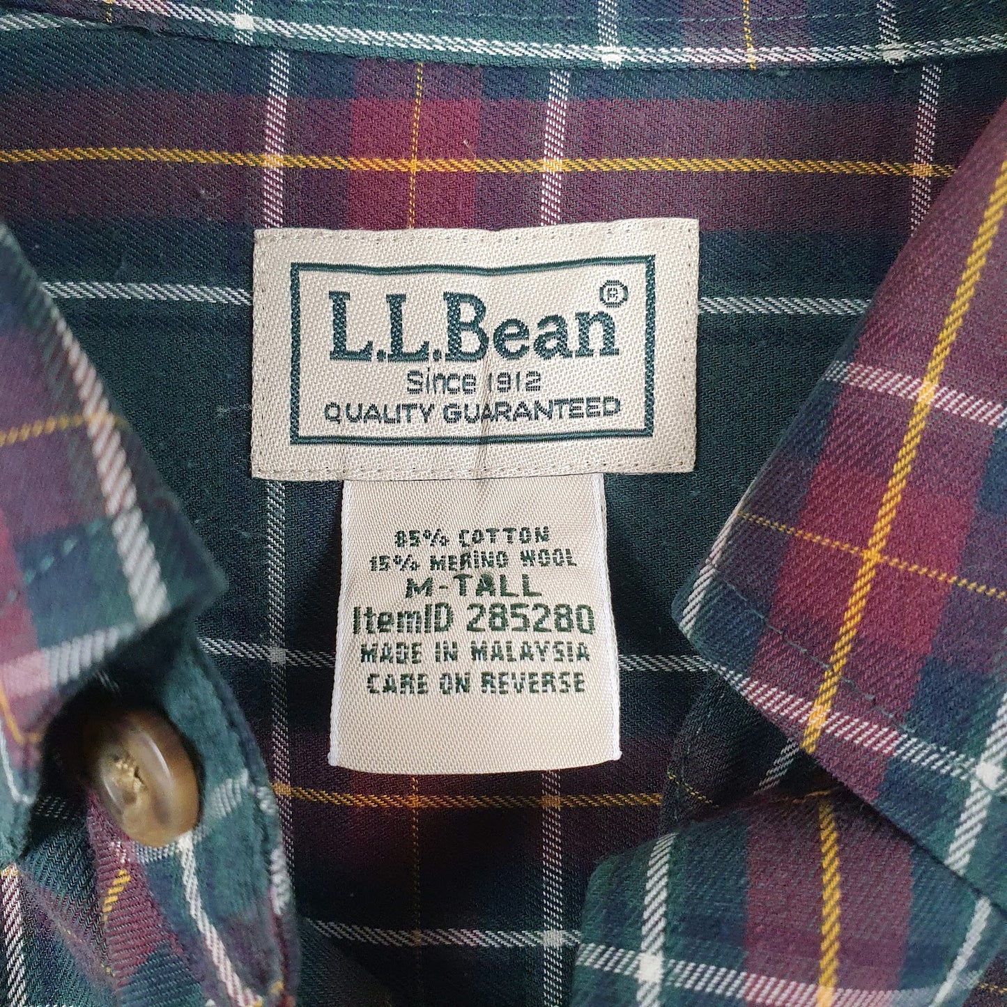 Mens Green L.L.Bean   Shirt
