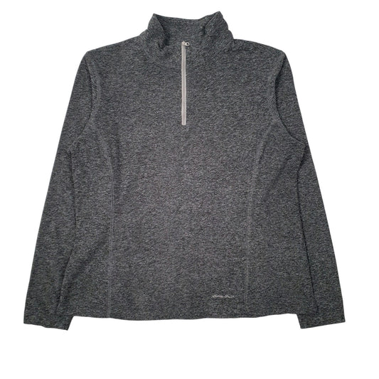 Womens Grey Eddie Bauer  Quarter Zip Jumper