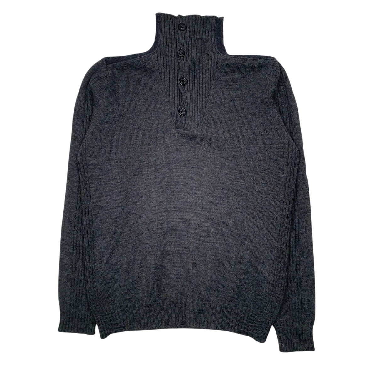 Mens Grey Trussardi  Quarter Zip Jumper