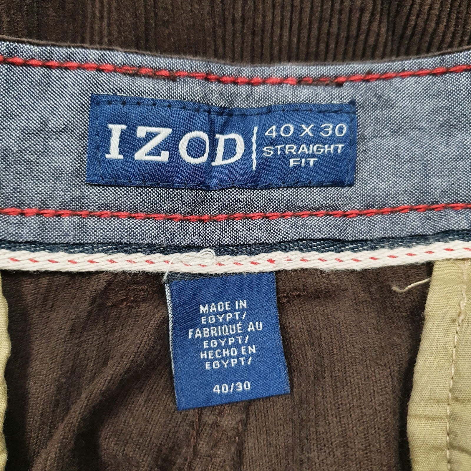 Mens Brown Izod   Trousers