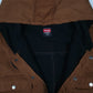 Mens Brown Wrangler Hoodie Chore Windbreaker  Coat