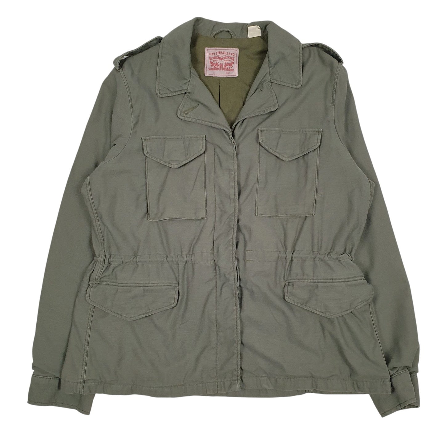 Womens Green Levis Military  Coat