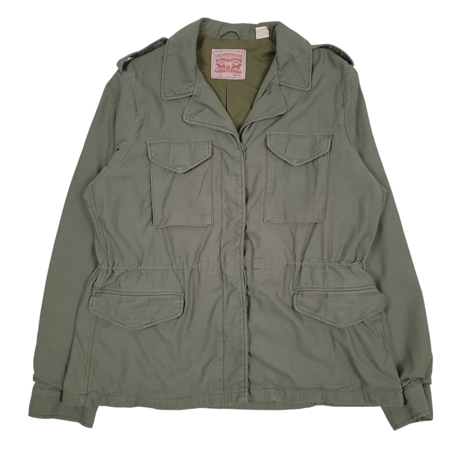 Womens Green Levis Military  Coat
