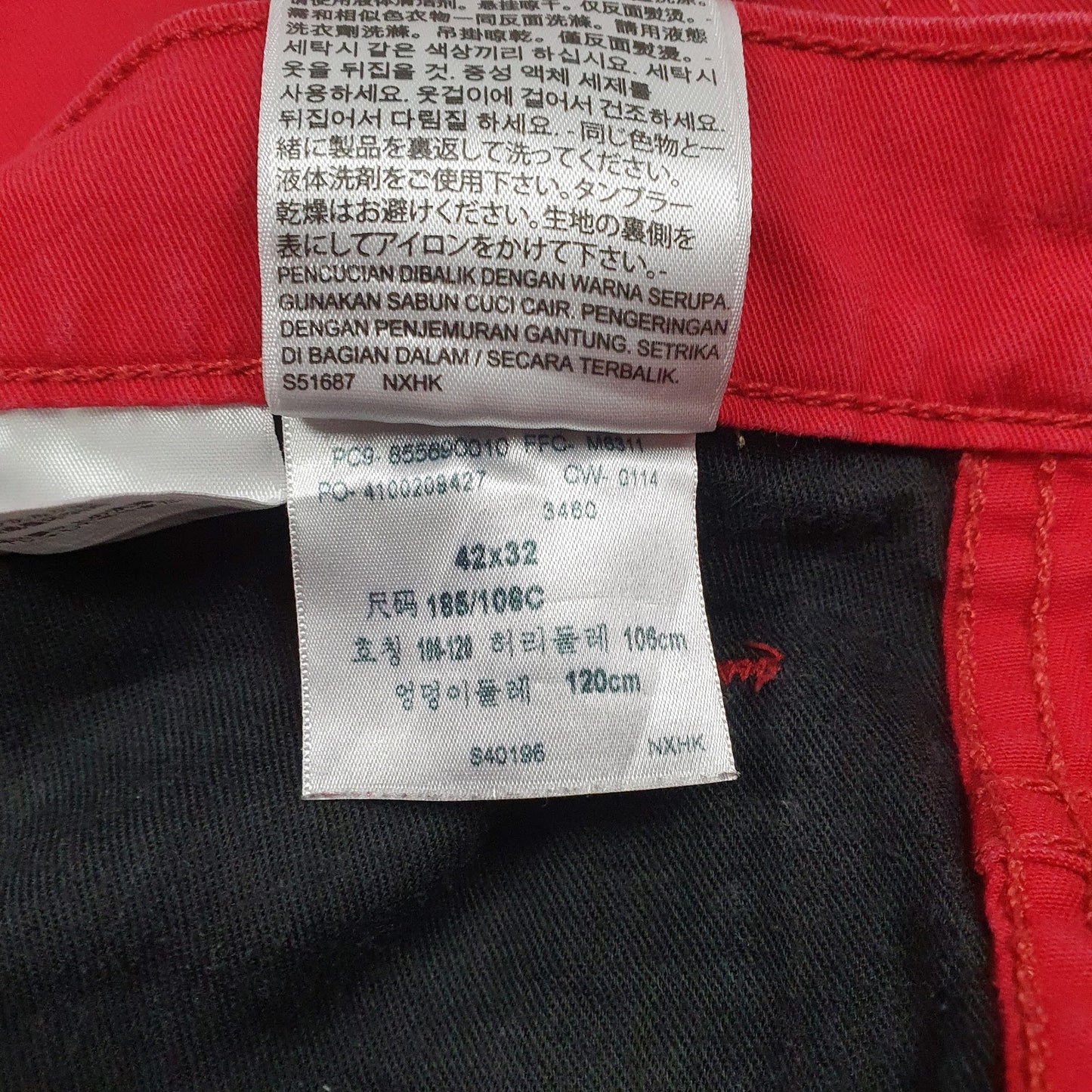 Mens Red Levis   Jeans