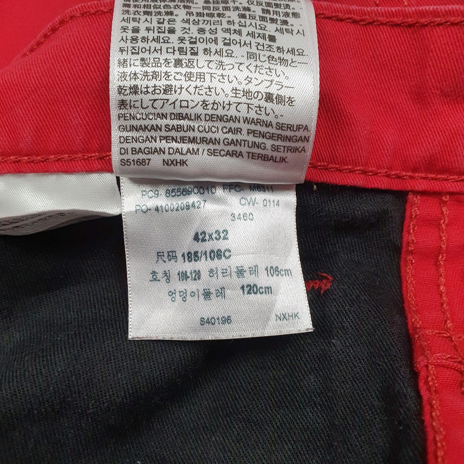 Mens Red Levis   Jeans