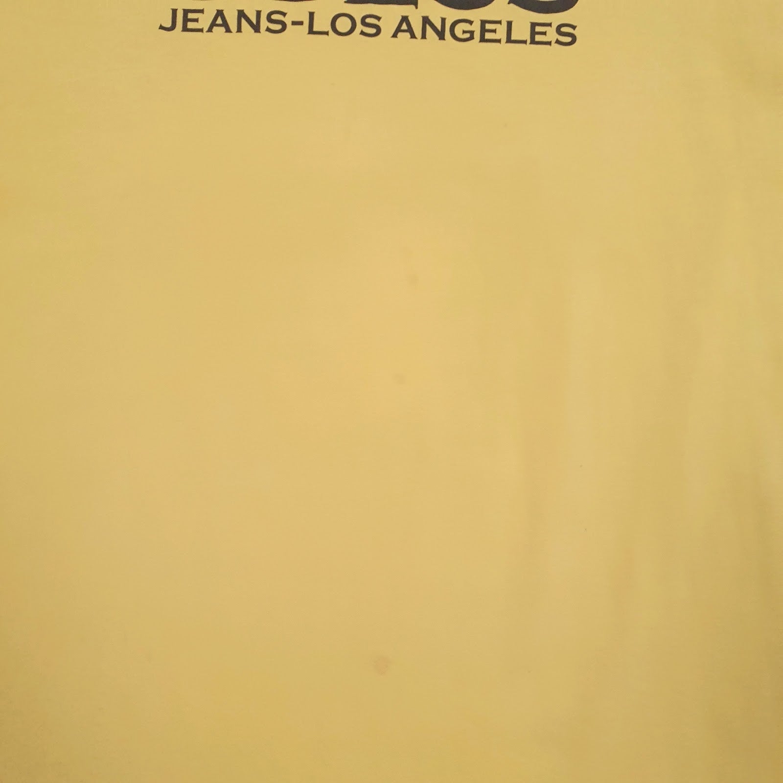 Mens Yellow Guess Spellout  T Shirt