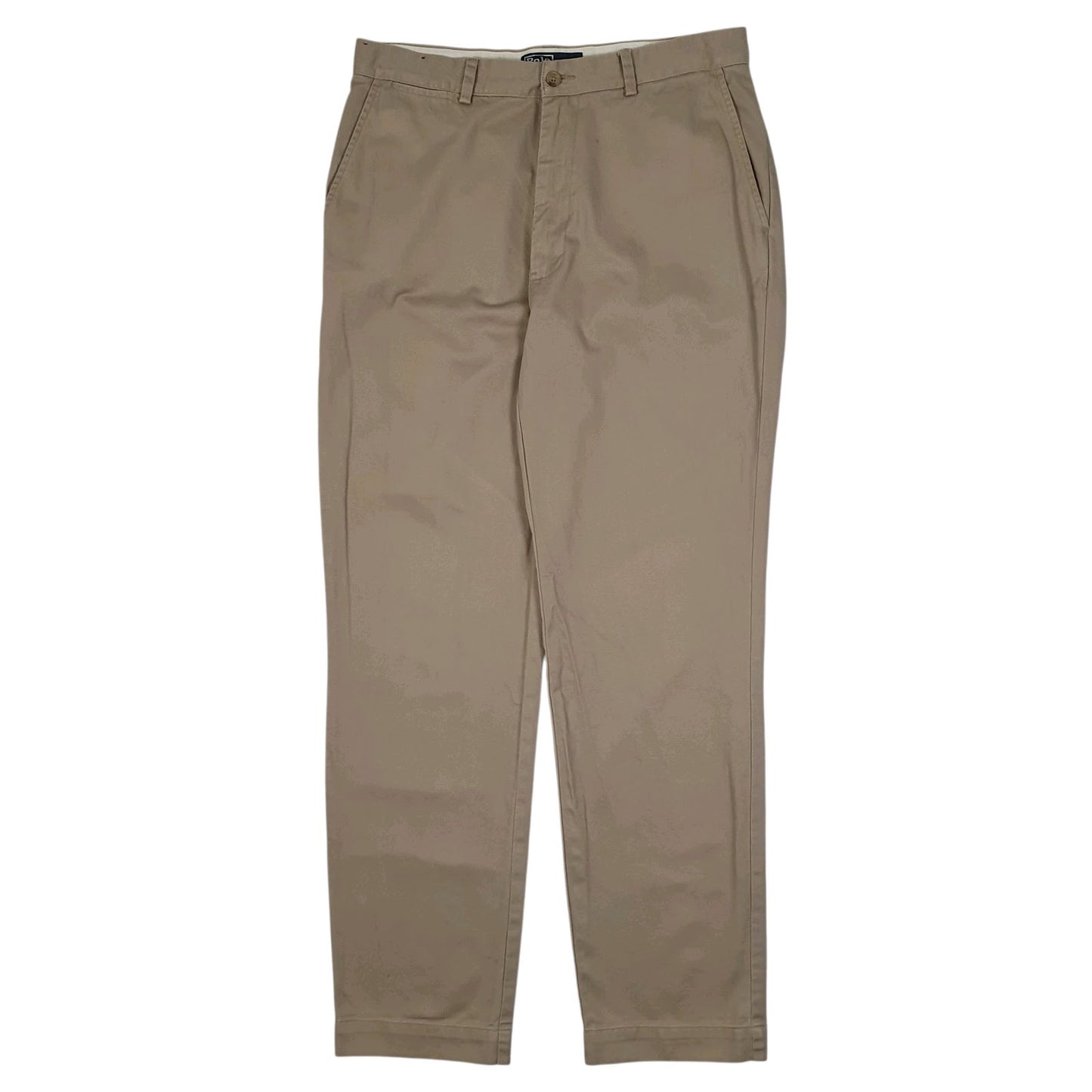 Mens Beige Polo Ralph Lauren Vintage 90s Chino Trousers