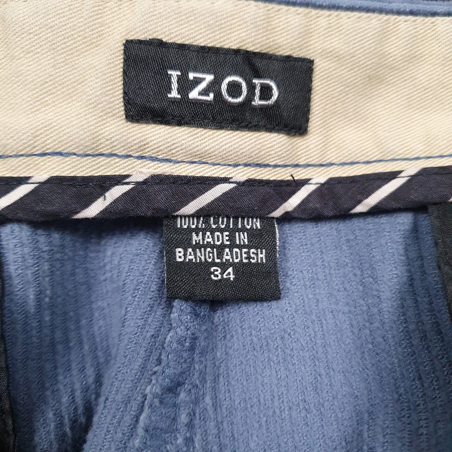 Mens Blue Izod   Trousers