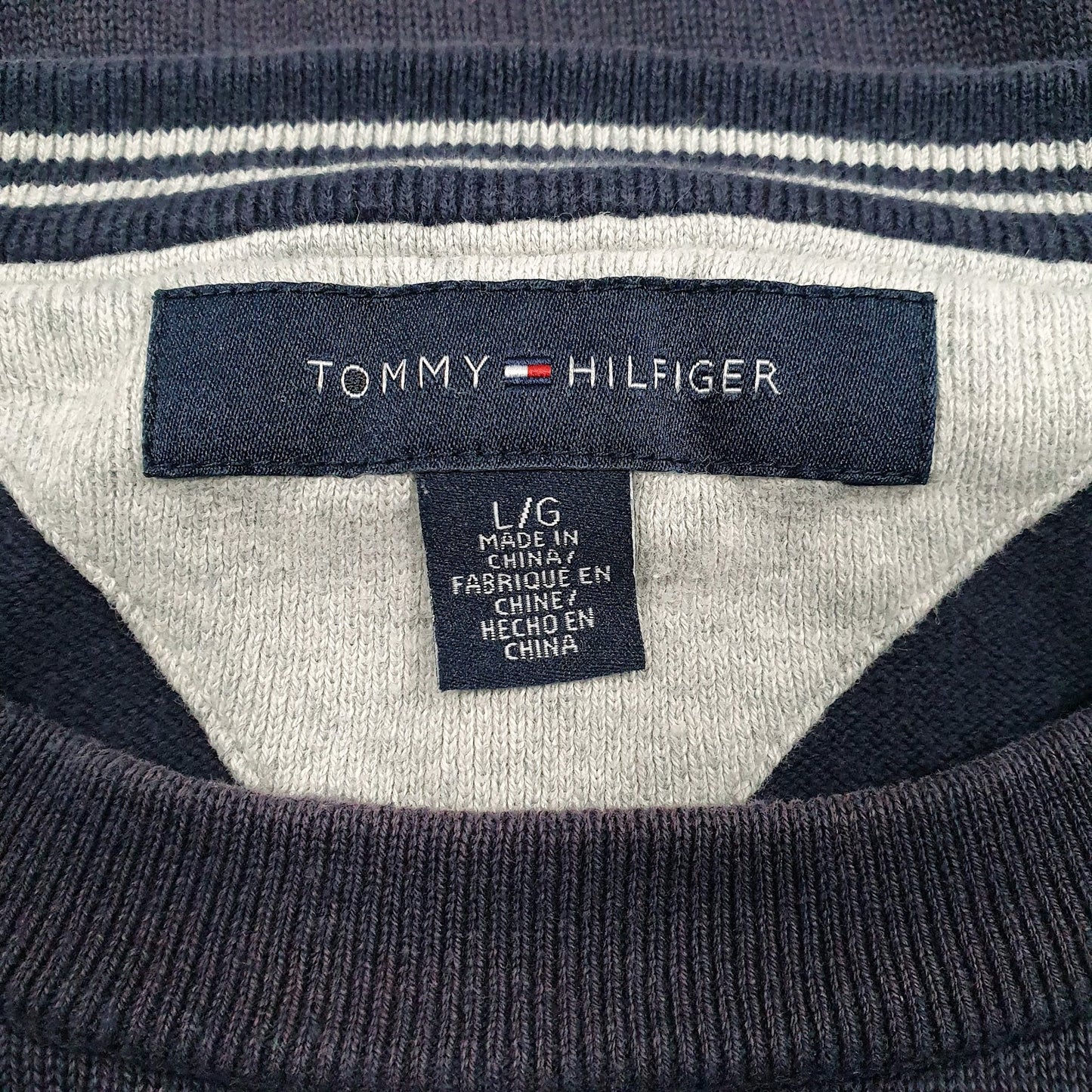 Mens Navy Tommy Hilfiger  Crewneck Jumper