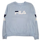 Womens Blue Fila Spellout Crewneck Jumper