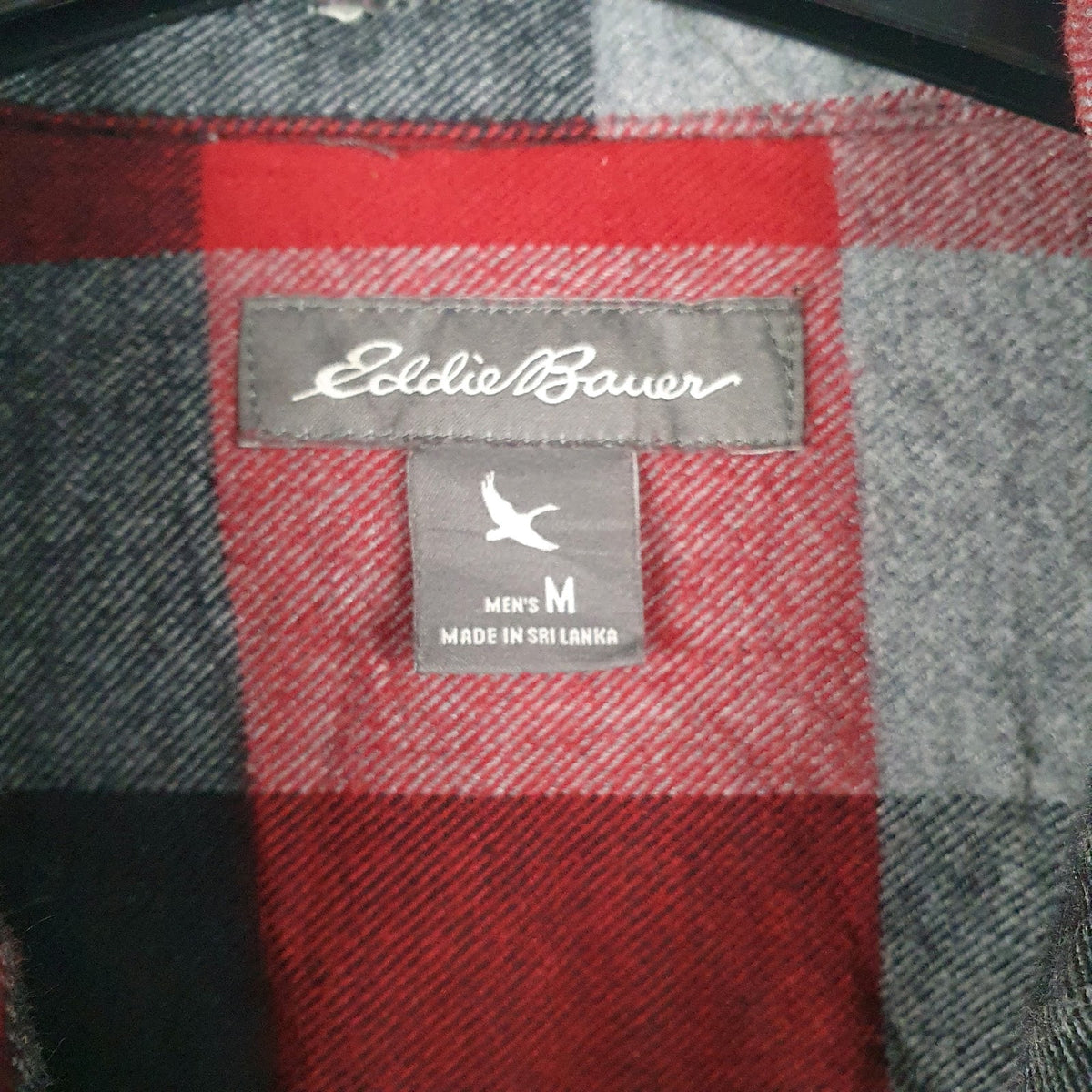 Mens Grey Eddie Bauer Flannel  Shirt