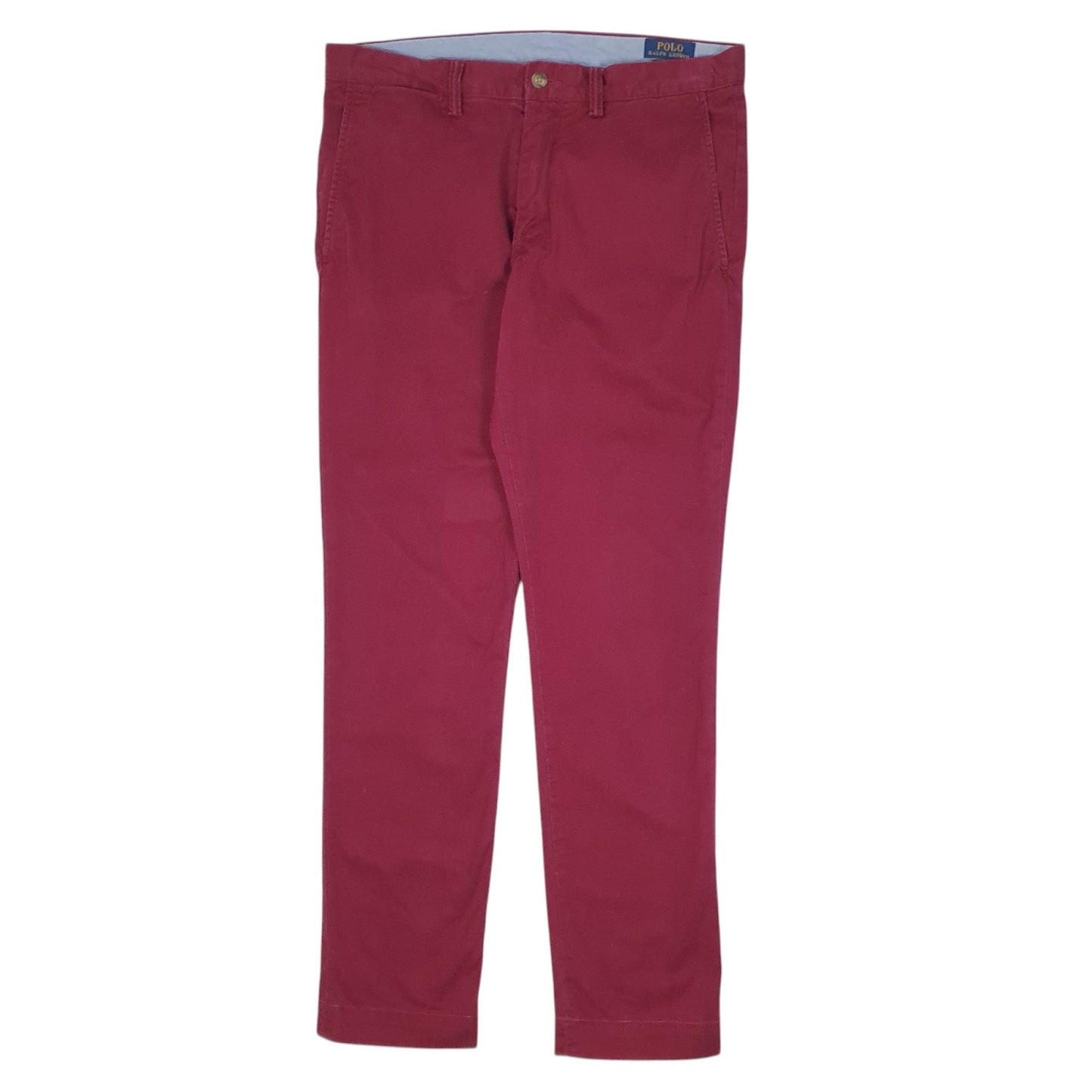 Mens Burgundy Polo Ralph Lauren Stretch Slim Fit Chino Trousers