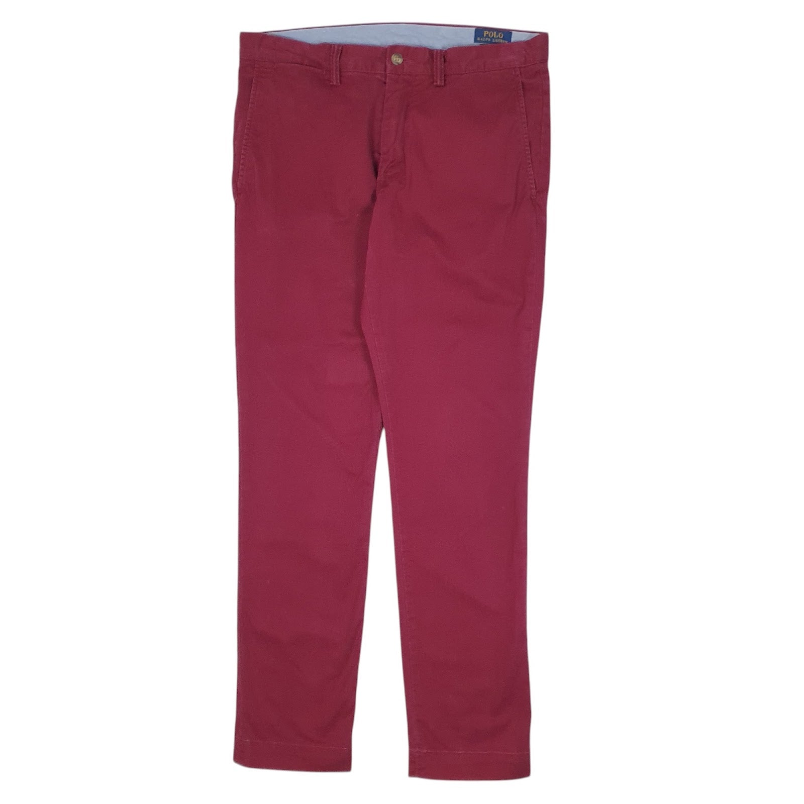 Mens Burgundy Polo Ralph Lauren Stretch Slim Fit Chino Trousers
