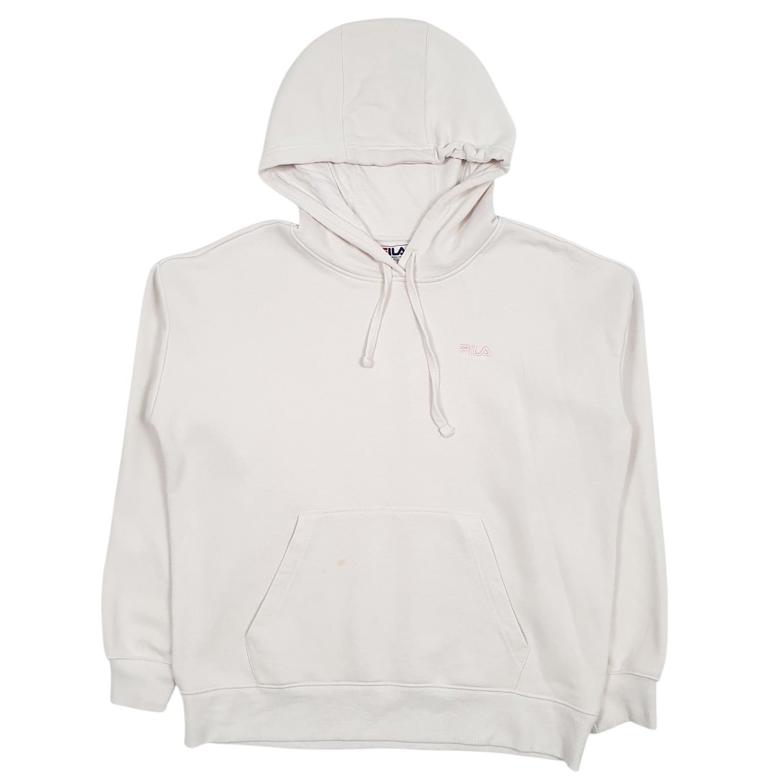 Mens Cream Fila  Hoodie Jumper