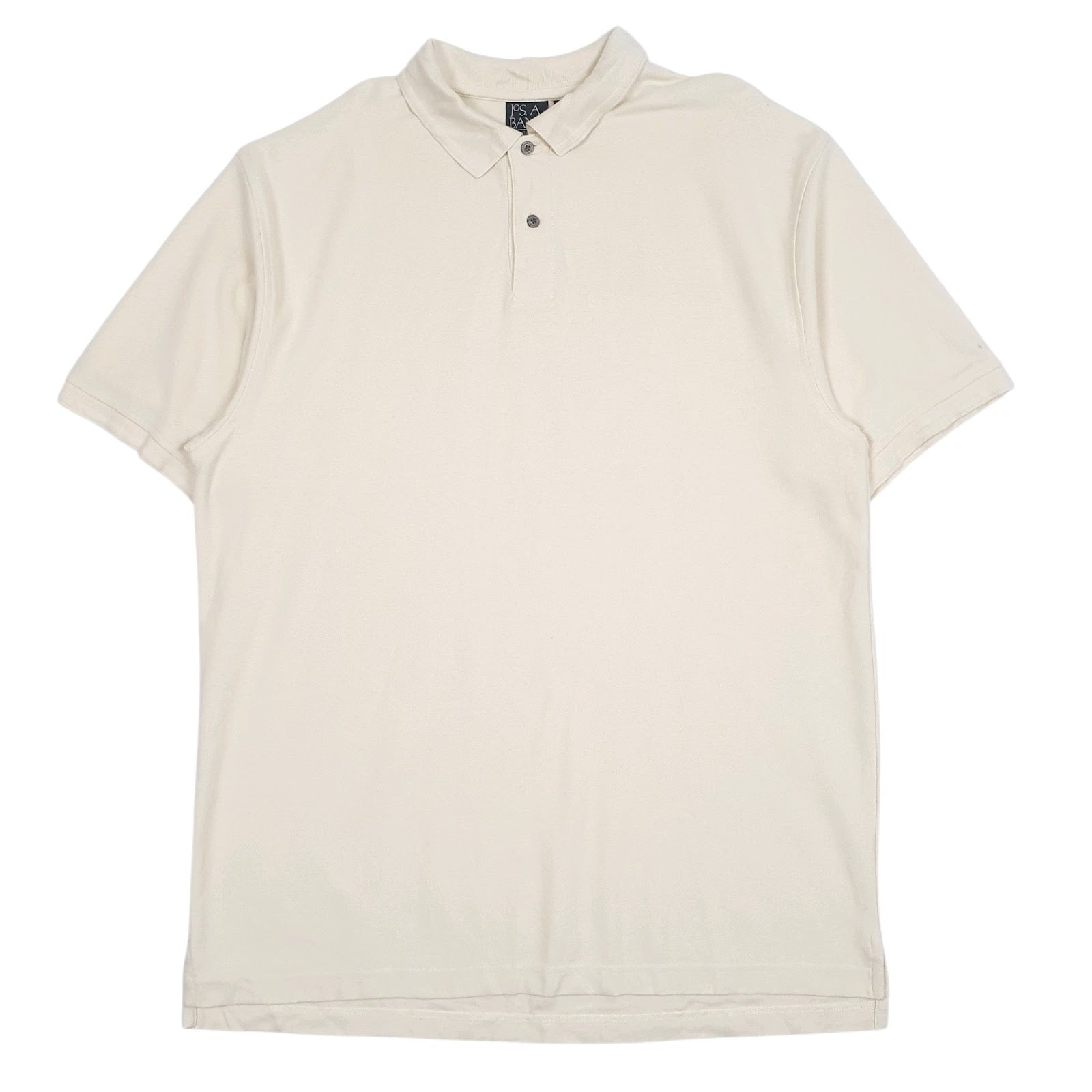 Mens Cream Jos.A.Bank  Short Sleeve Polo Shirt