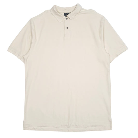 Mens Cream Jos.A.Bank  Short Sleeve Polo Shirt