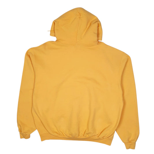 Mens Yellow Champion Vintage 00s Hoodie Jumper