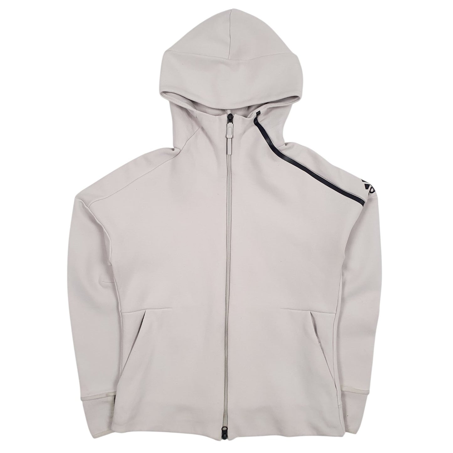 Womens Grey Adidas  Full Zip Jumper