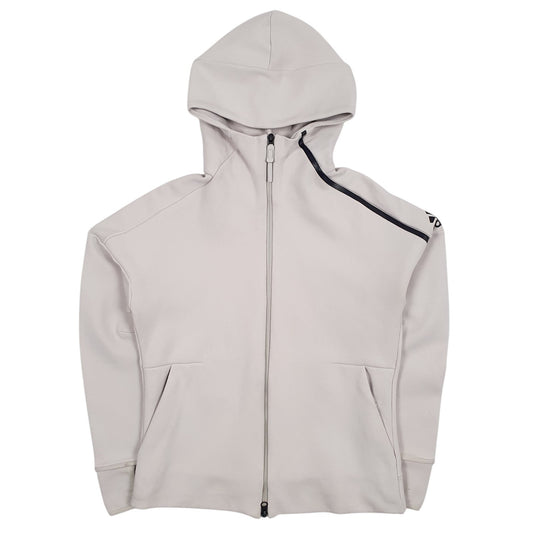 Womens Grey Adidas  Full Zip Jumper