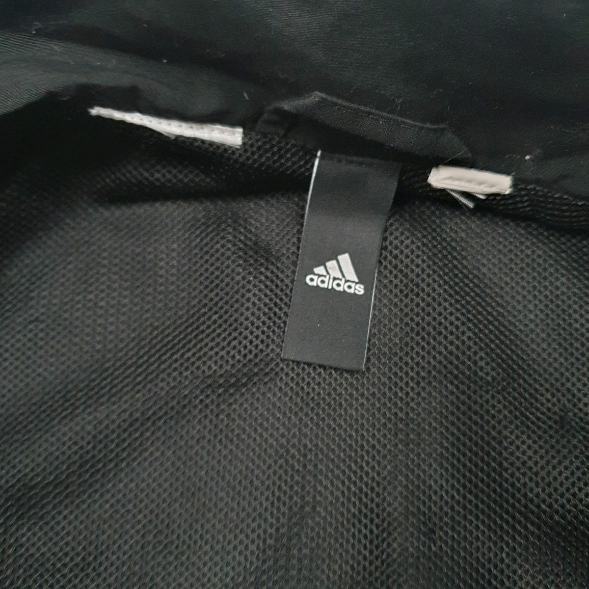 Mens Black Adidas Spellout  Coat