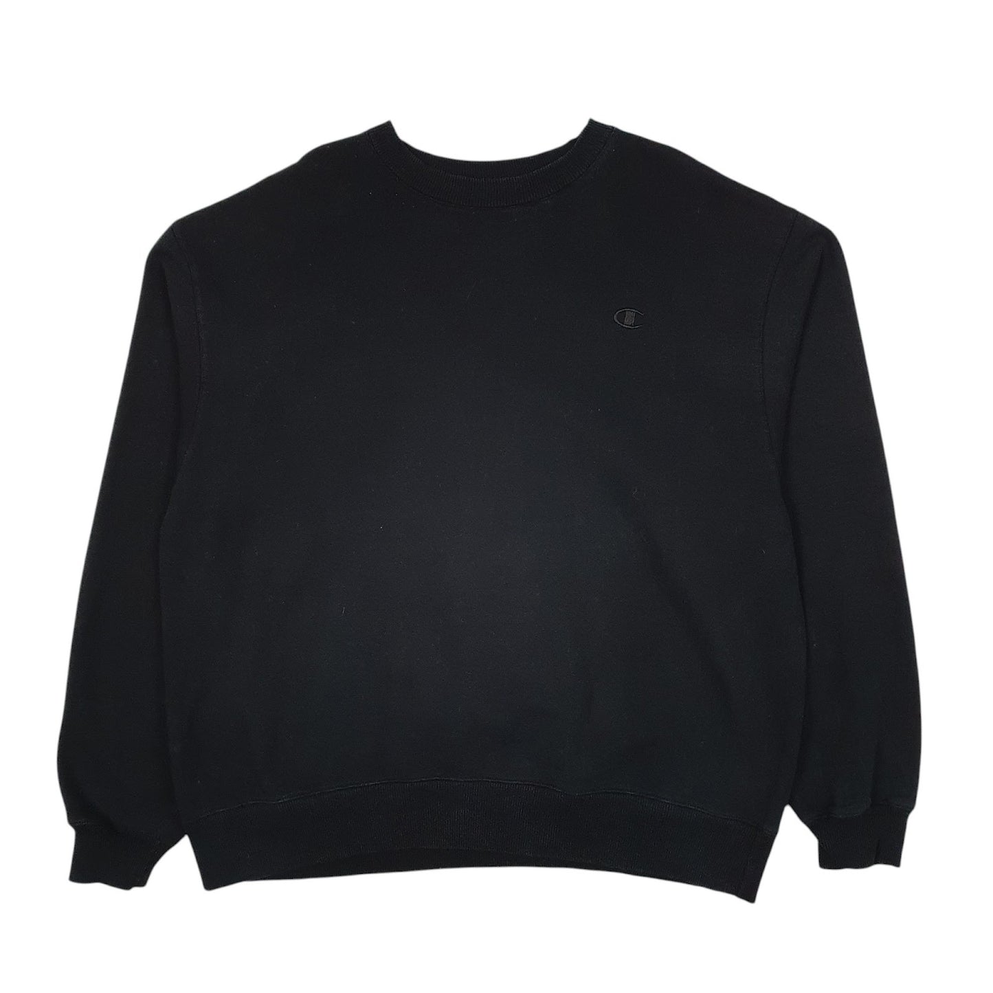 Mens Black Champion  Crewneck Jumper