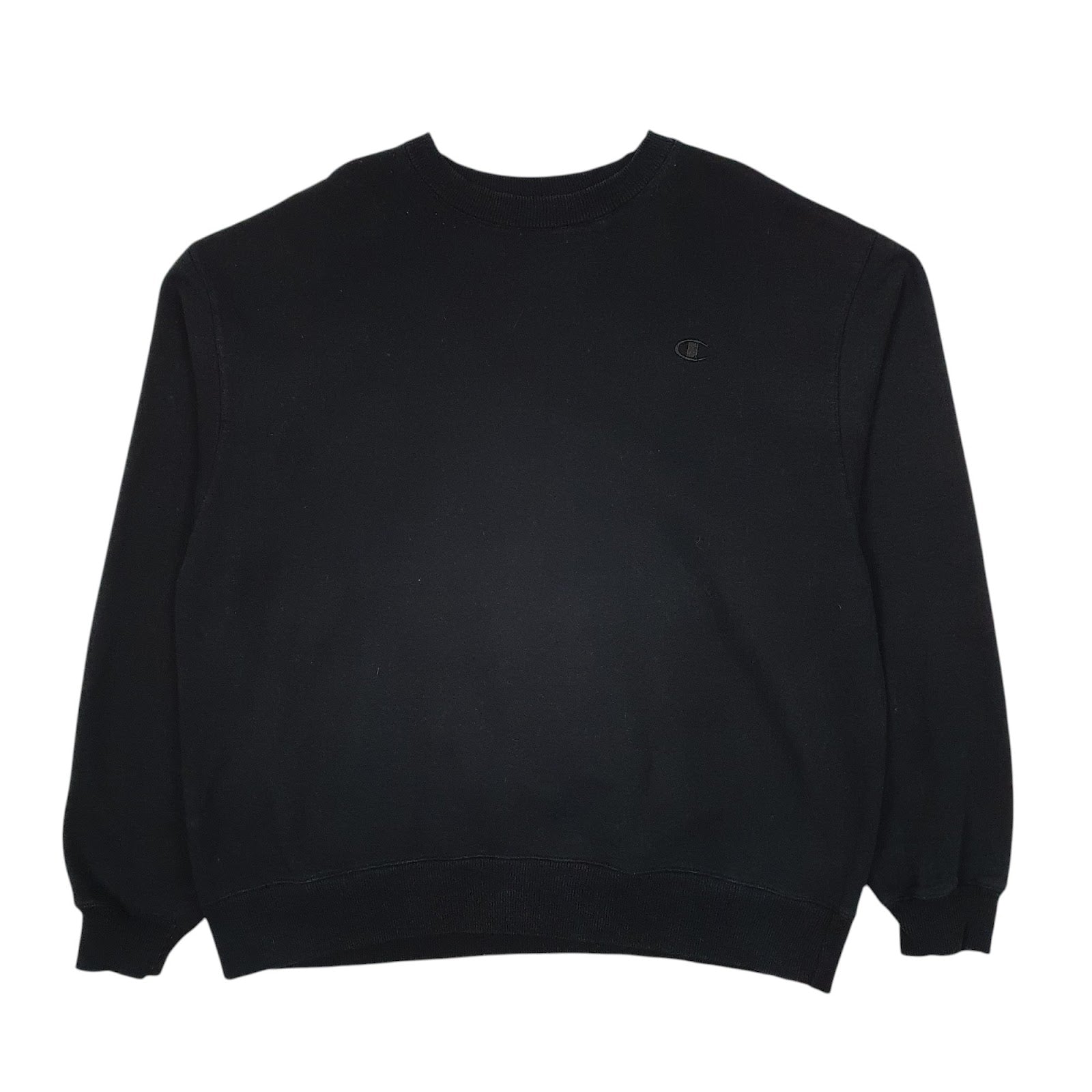 Mens Black Champion  Crewneck Jumper