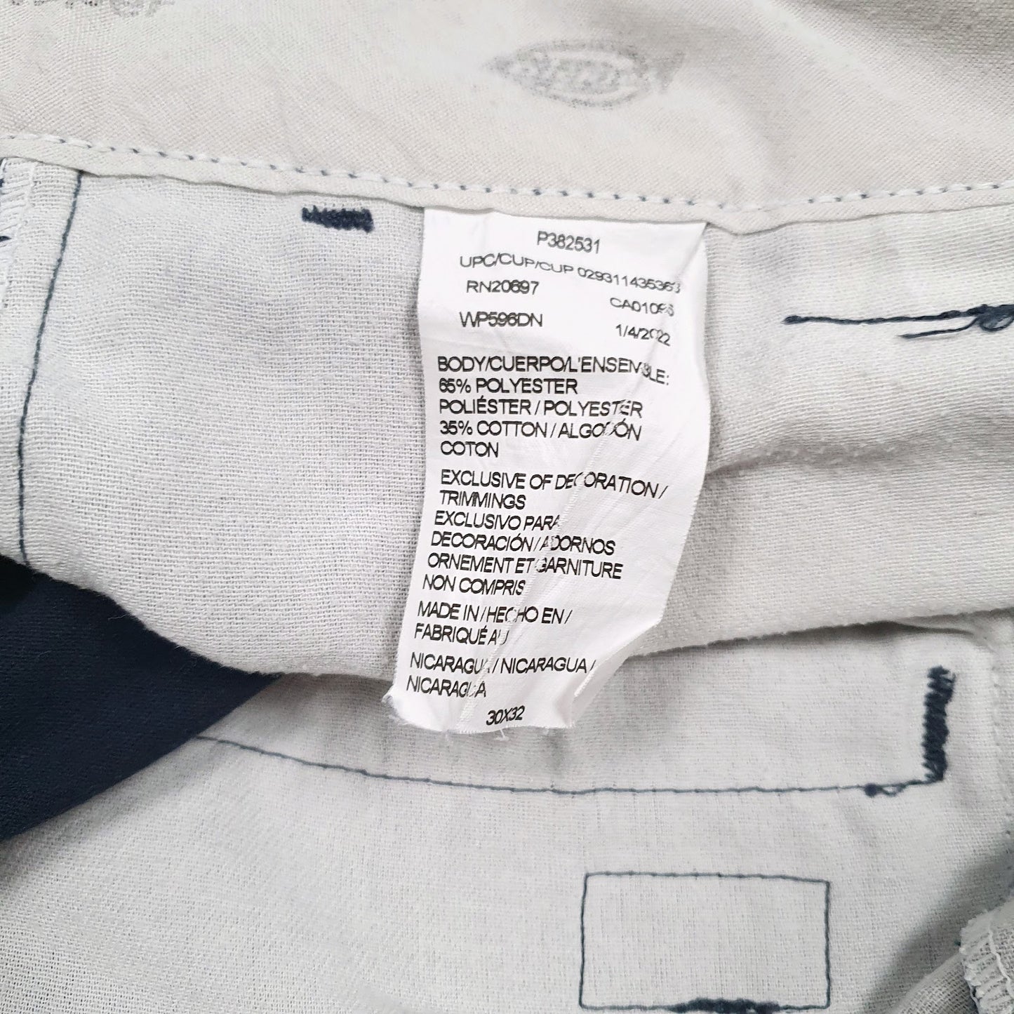 Mens Blue Dickies Workwear  Trousers