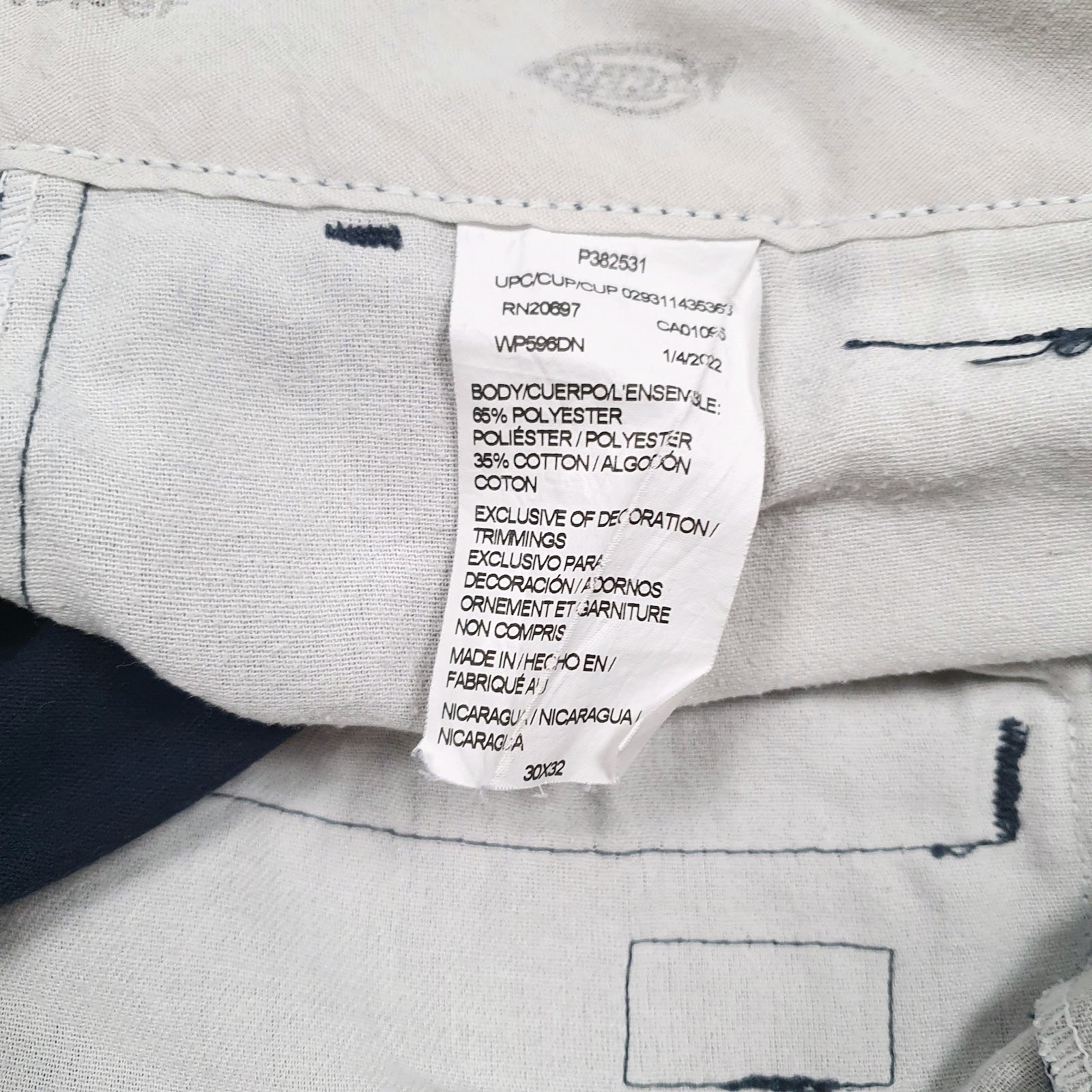 Mens Blue Dickies Workwear  Trousers