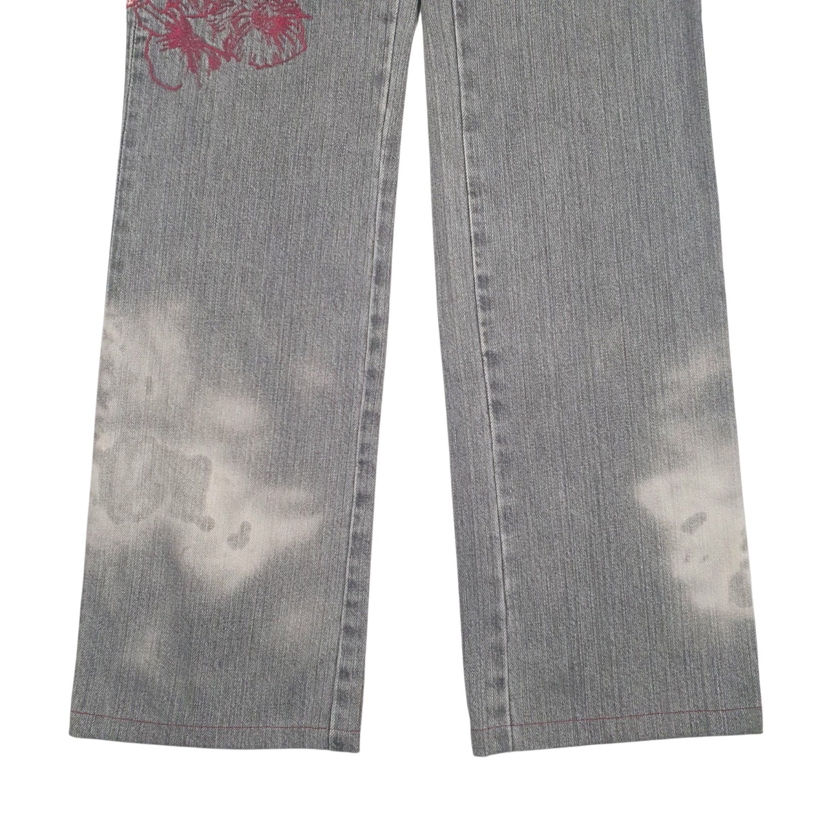 Womens Grey Cavalli Embroidered  Jeans