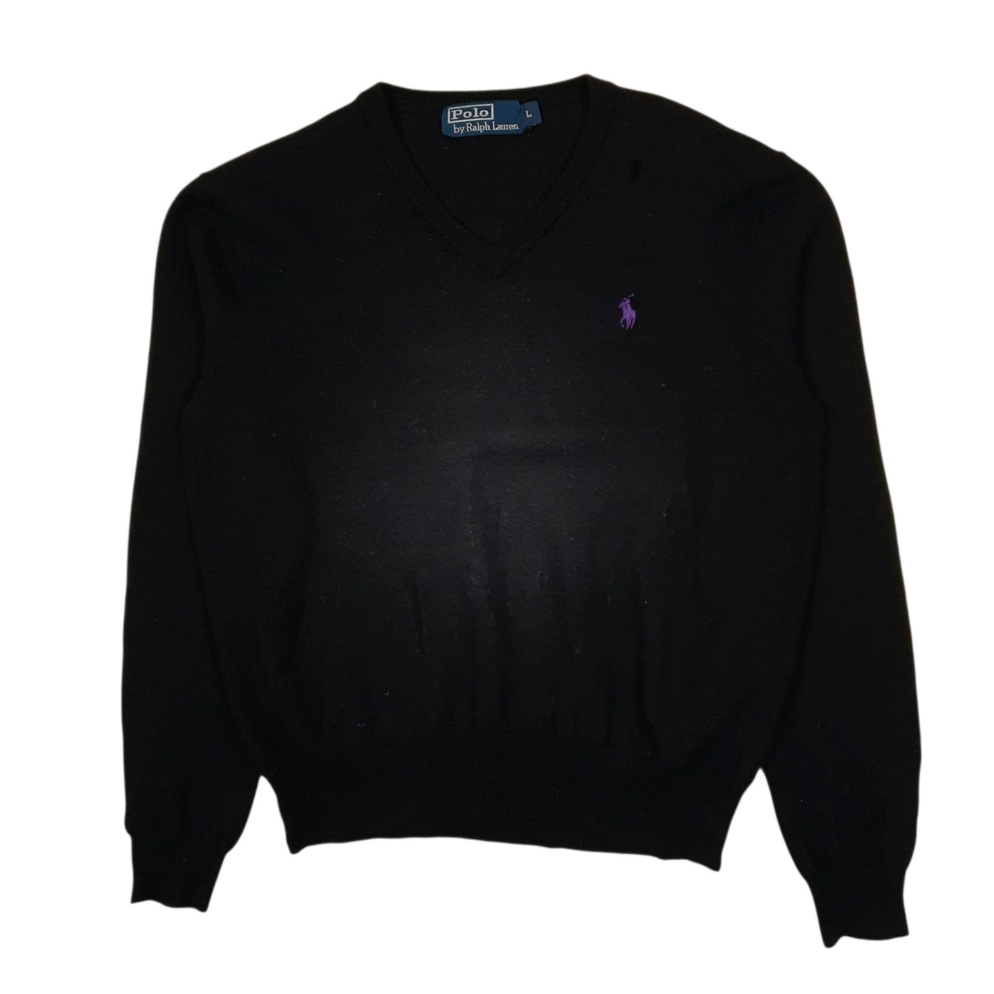Womens Black Polo Ralph Lauren  V Neck Jumper