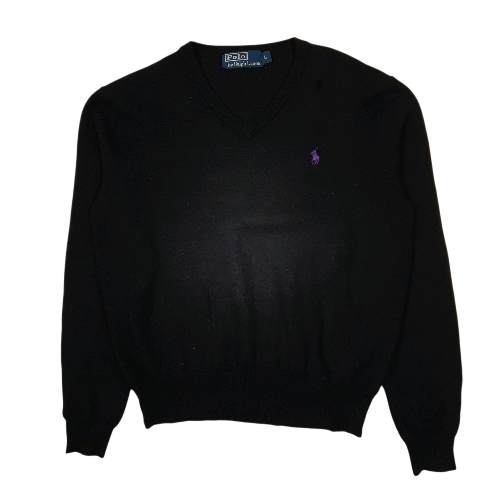 Womens Black Polo Ralph Lauren  V Neck Jumper