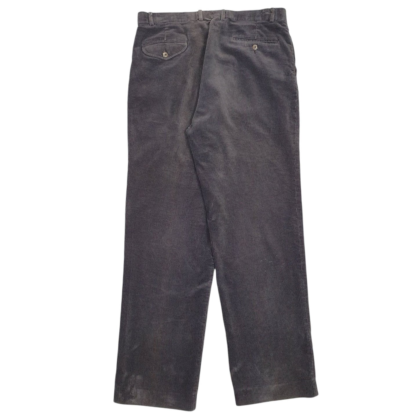 Mens Grey Eddie Bauer Pleated  Trousers
