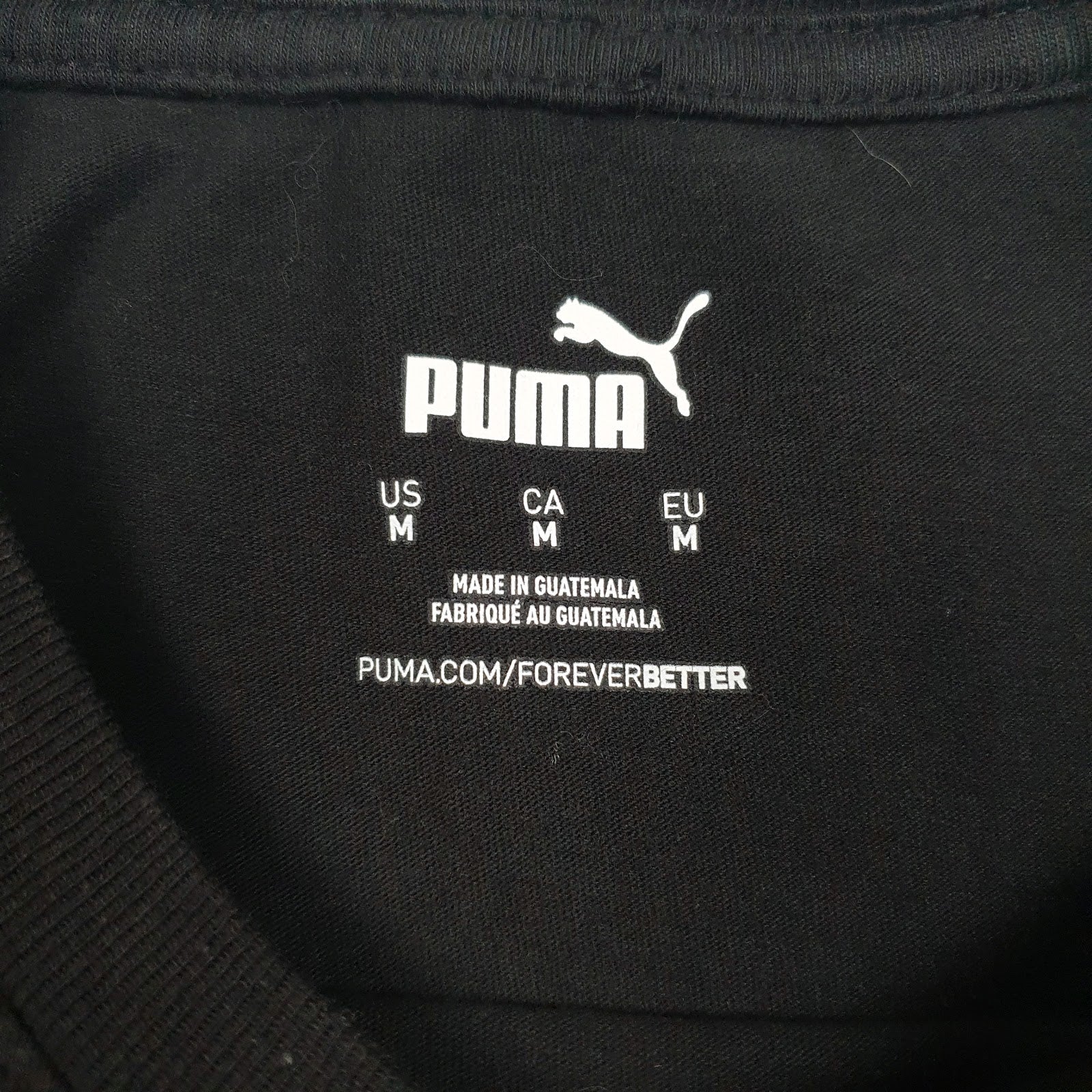 Mens Black Puma Spellout  T Shirt