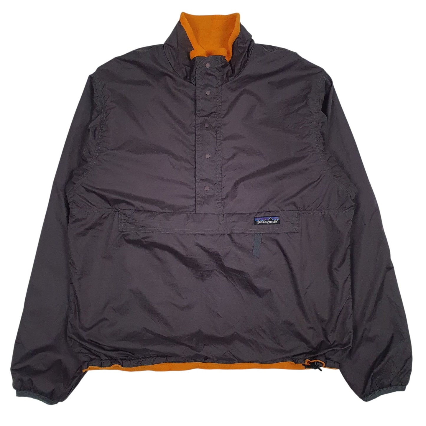 Mens Grey Patagonia Capilene Gilssade Reversible Fleece Vintage 90s Made In USA C  Coat