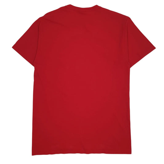 Mens Red Fruit Of The Loom Knock Cancer Out Of The Park  T Shirt