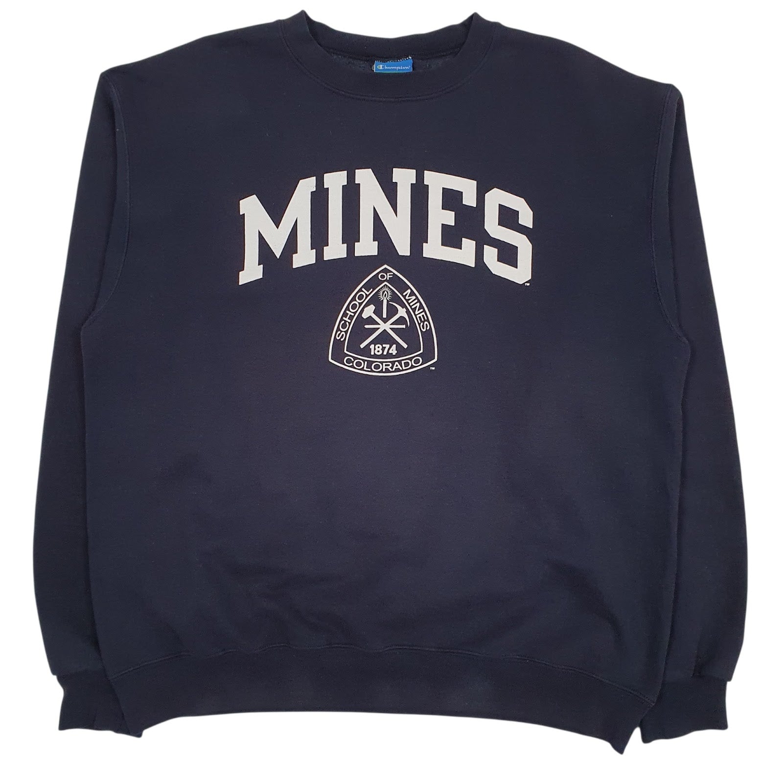 Mens Navy Champion Mines Crewneck Jumper