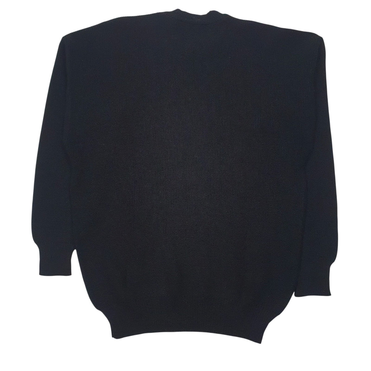 Mens Black North Pole Vintage Knit Crewneck Jumper