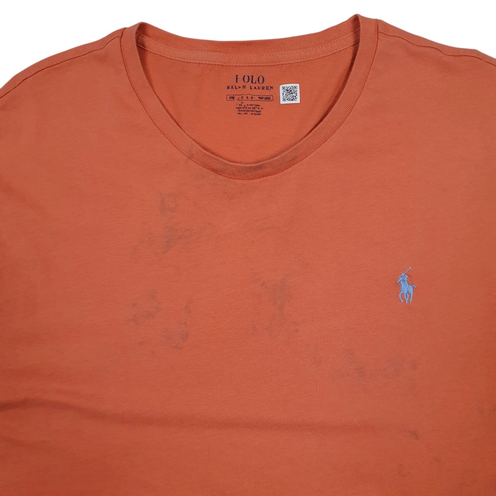 Mens Orange Polo Ralph Lauren   T Shirt